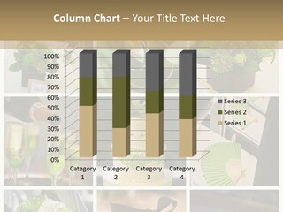 A Collage Of Green And White Wedding Decorations PowerPoint Template