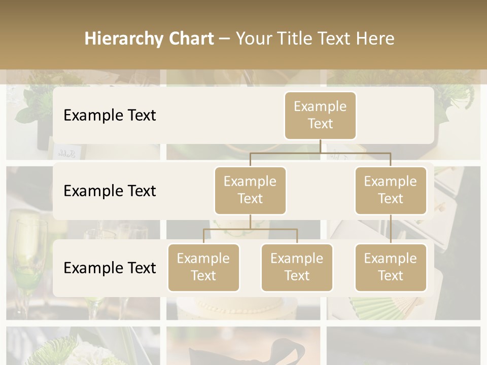A Collage Of Green And White Wedding Decorations PowerPoint Template