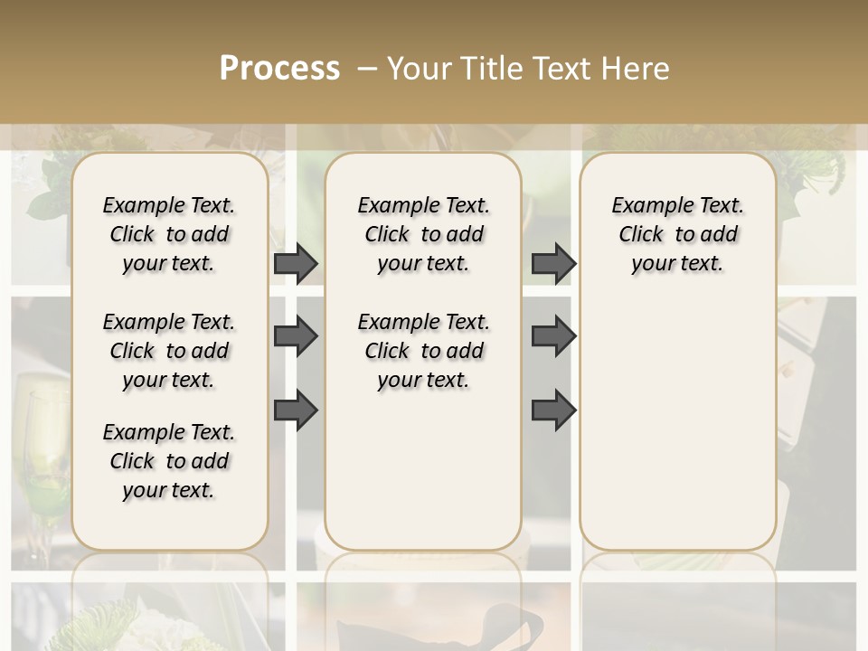 A Collage Of Green And White Wedding Decorations PowerPoint Template
