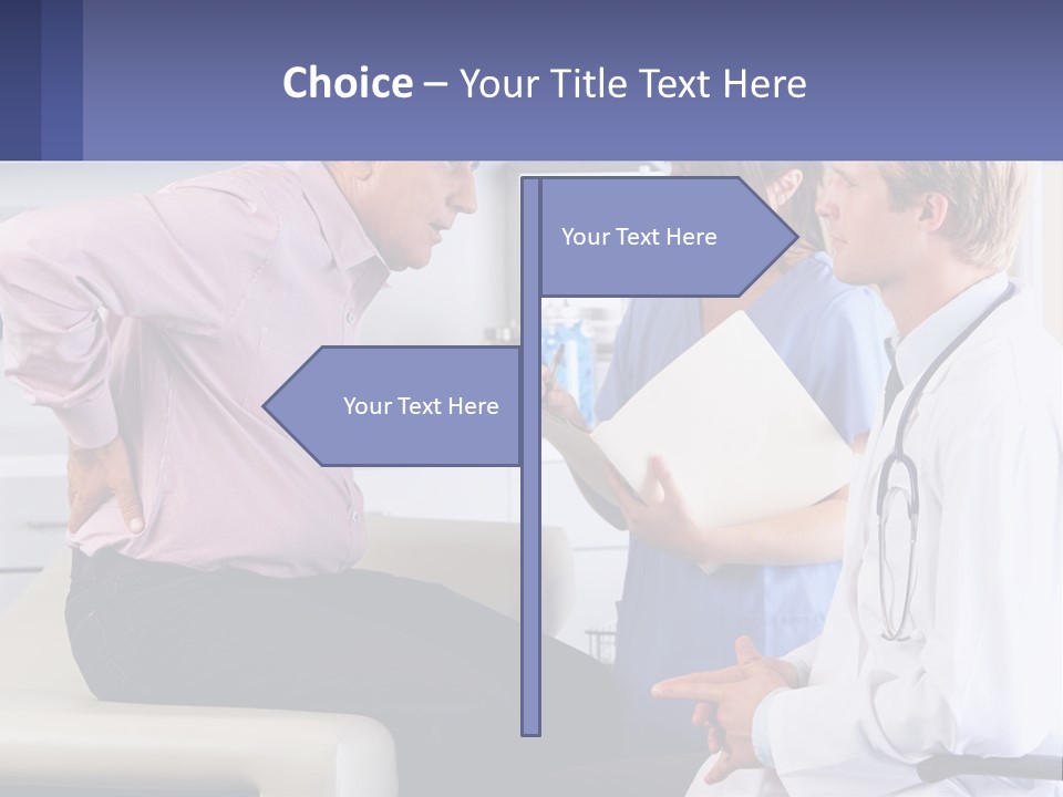 A Doctor Talking To A Patient In A Hospital PowerPoint Template