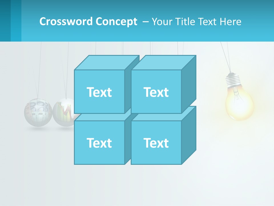 A Group Of Light Bulbs Hanging From Strings PowerPoint Template