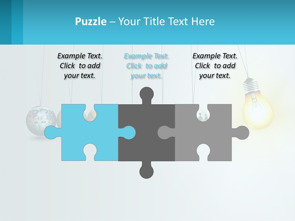 A Group Of Light Bulbs Hanging From Strings PowerPoint Template