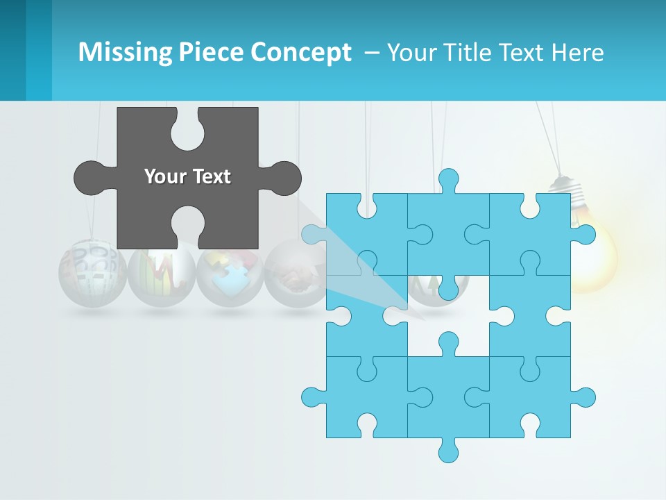 A Group Of Light Bulbs Hanging From Strings PowerPoint Template