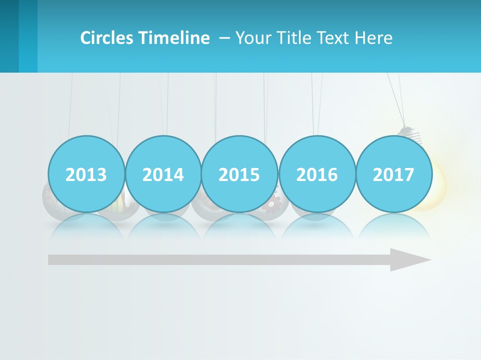 A Group Of Light Bulbs Hanging From Strings PowerPoint Template