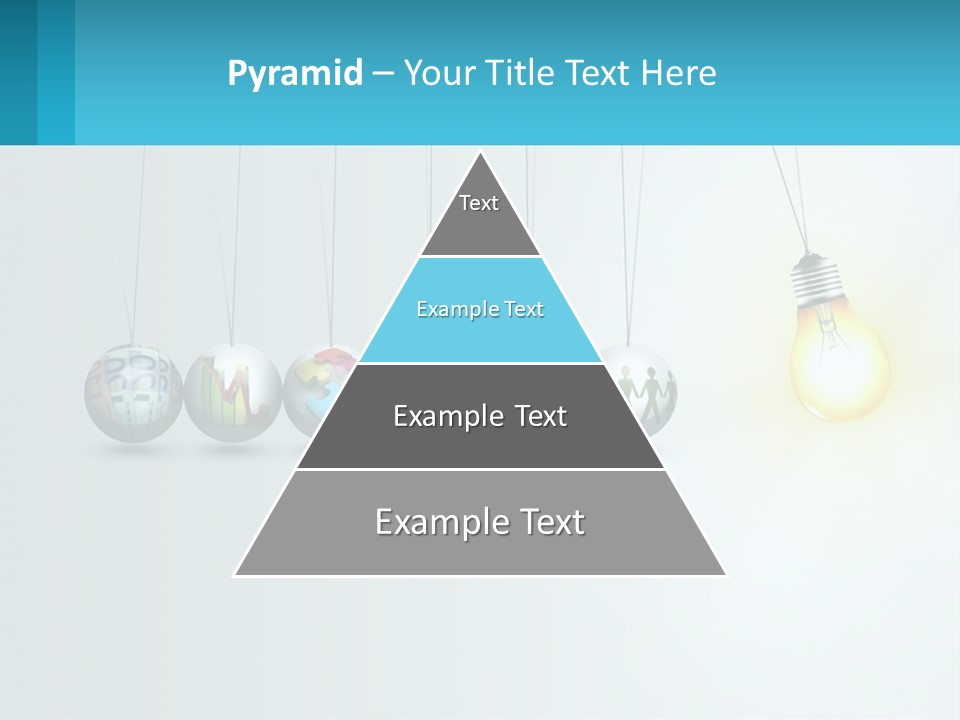 A Group Of Light Bulbs Hanging From Strings PowerPoint Template