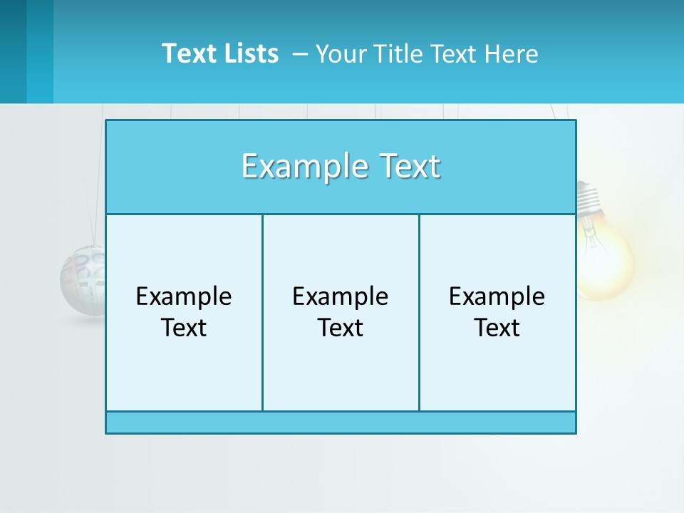 A Group Of Light Bulbs Hanging From Strings PowerPoint Template