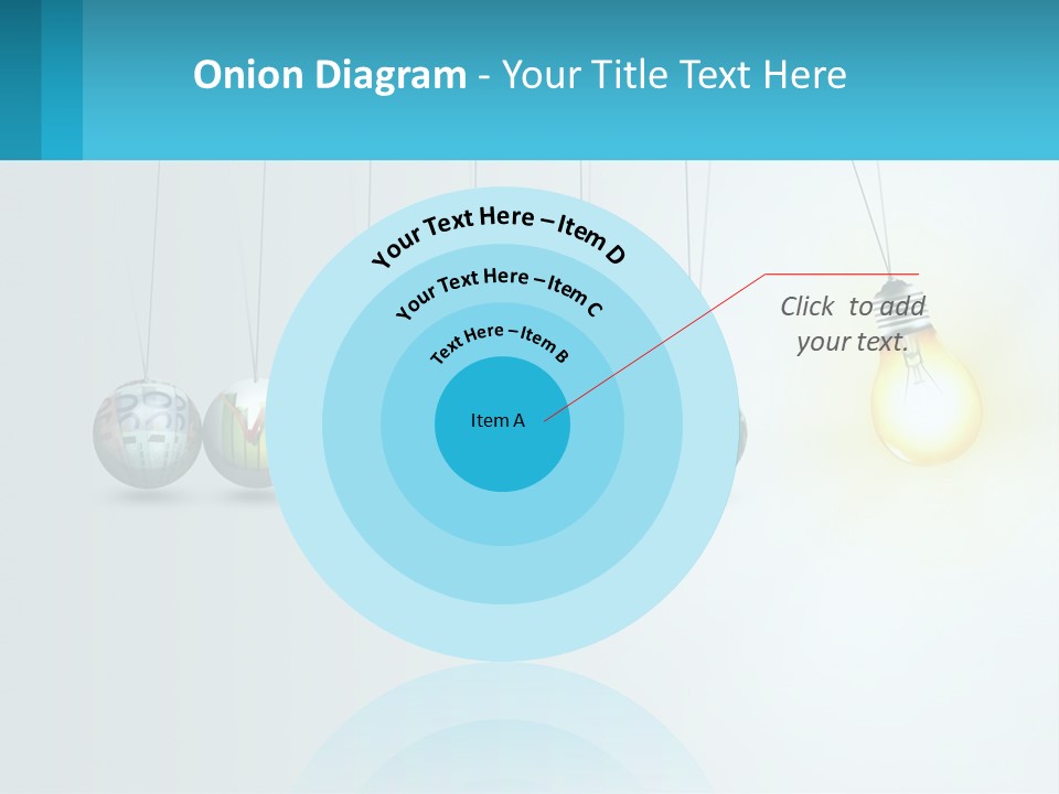 A Group Of Light Bulbs Hanging From Strings PowerPoint Template