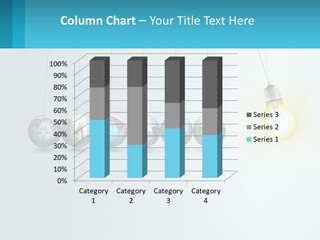 A Group Of Light Bulbs Hanging From Strings PowerPoint Template