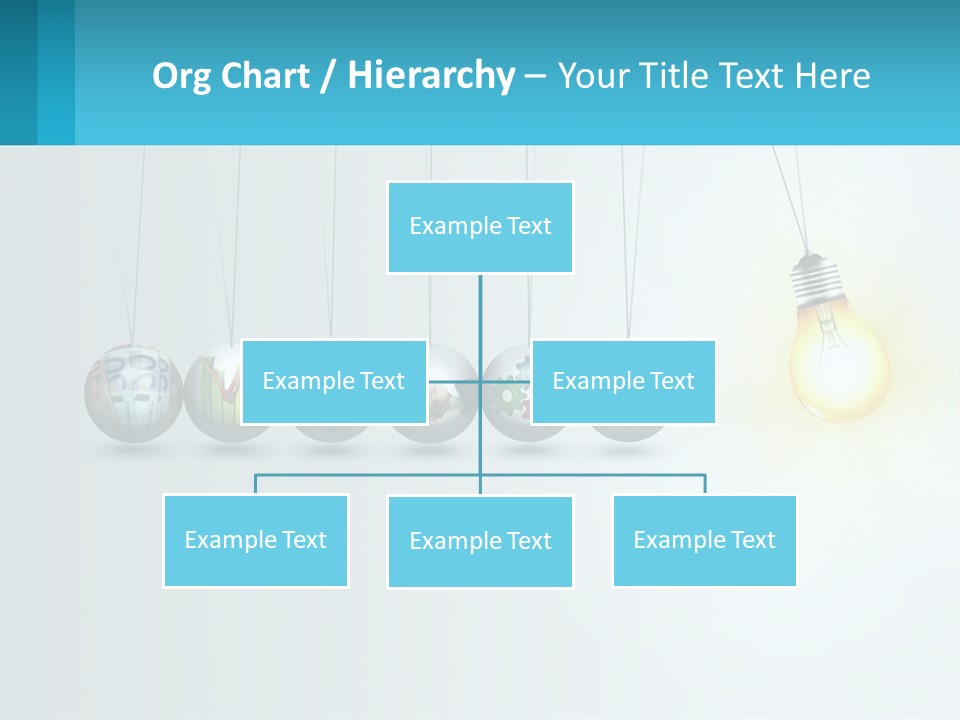 A Group Of Light Bulbs Hanging From Strings PowerPoint Template