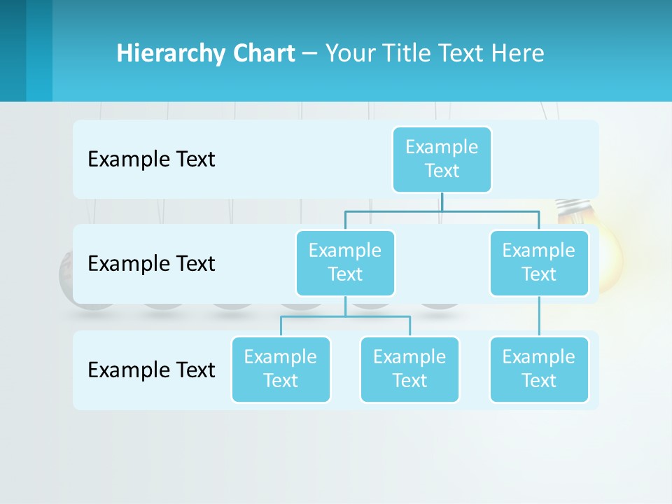 A Group Of Light Bulbs Hanging From Strings PowerPoint Template