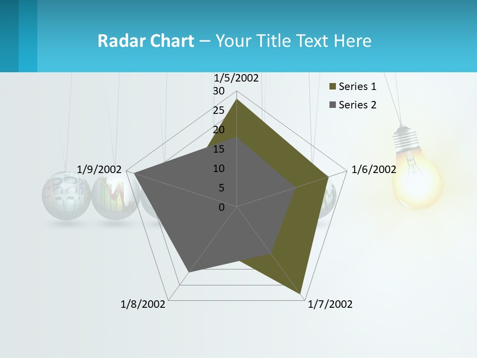 A Group Of Light Bulbs Hanging From Strings PowerPoint Template