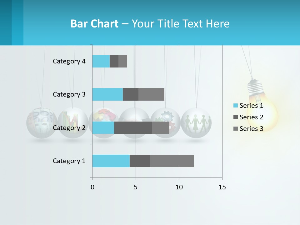 A Group Of Light Bulbs Hanging From Strings PowerPoint Template