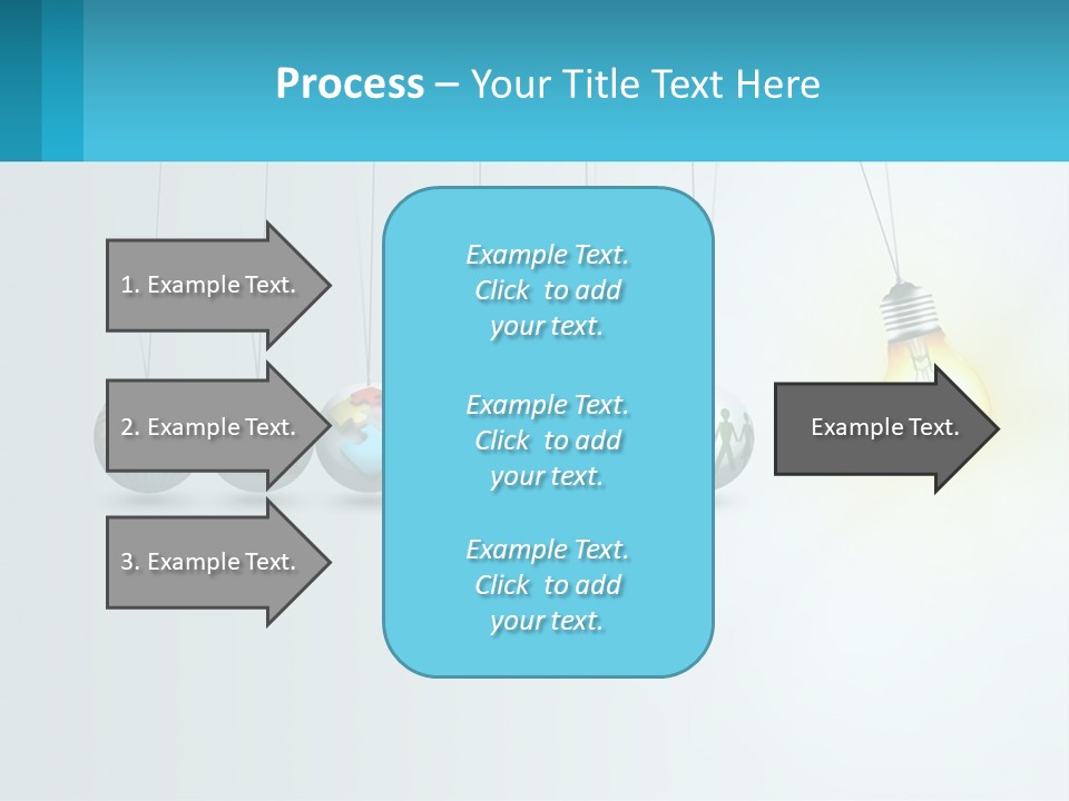 A Group Of Light Bulbs Hanging From Strings PowerPoint Template