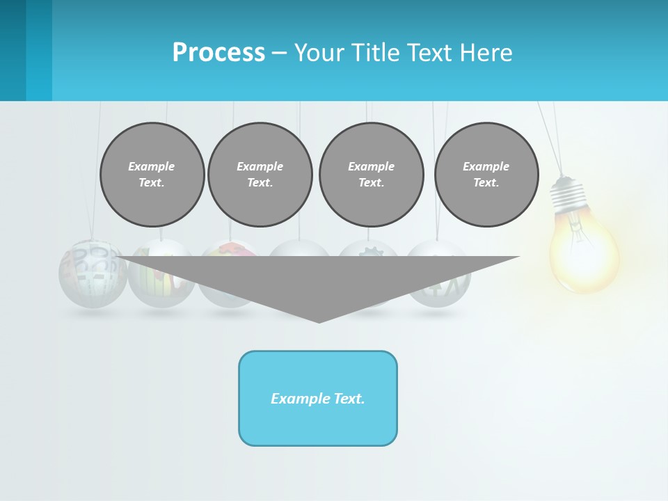 A Group Of Light Bulbs Hanging From Strings PowerPoint Template