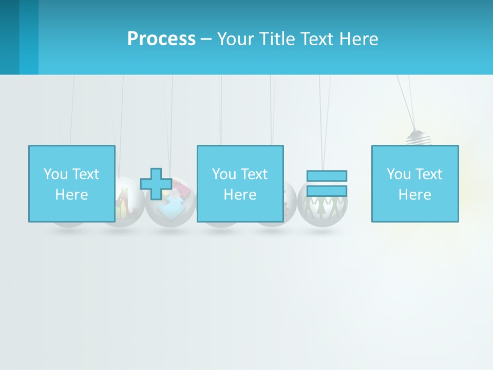 A Group Of Light Bulbs Hanging From Strings PowerPoint Template