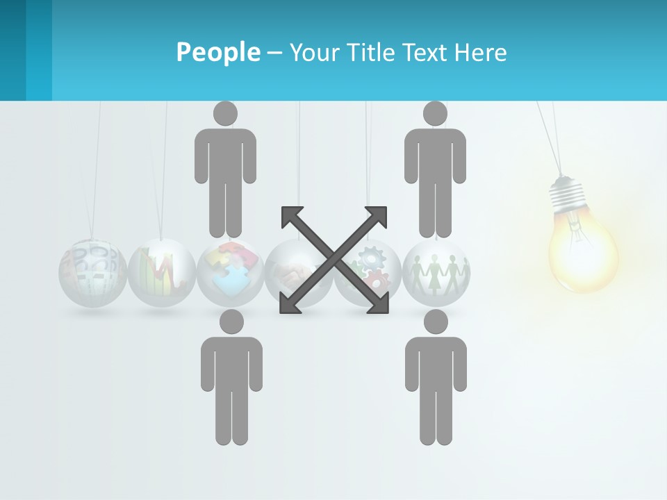 A Group Of Light Bulbs Hanging From Strings PowerPoint Template