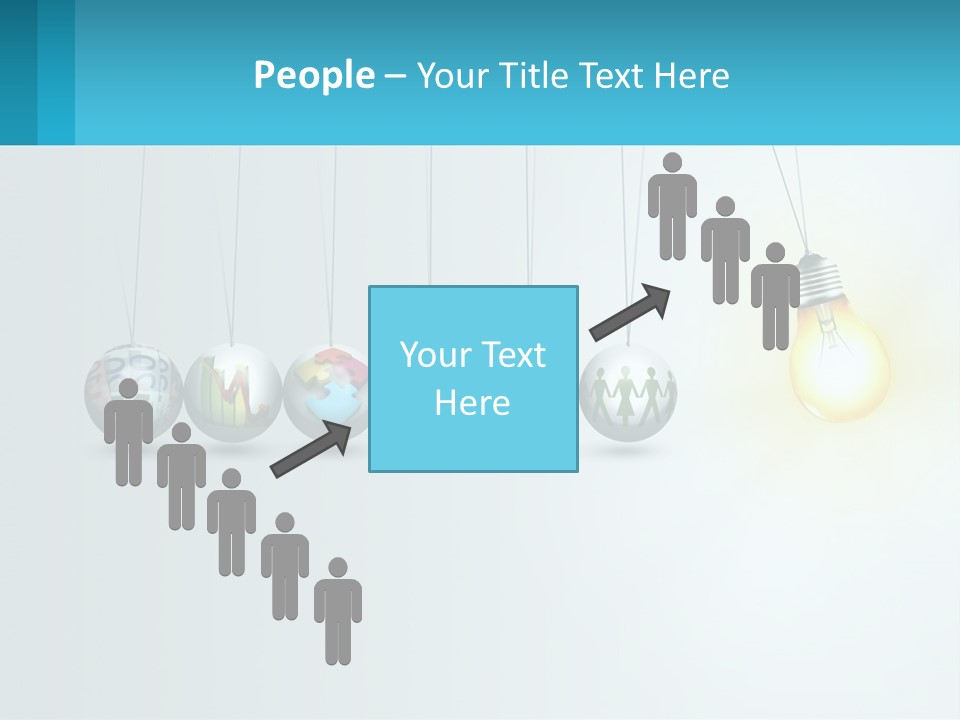 A Group Of Light Bulbs Hanging From Strings PowerPoint Template