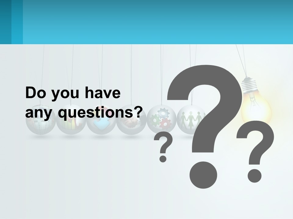 A Group Of Light Bulbs Hanging From Strings PowerPoint Template