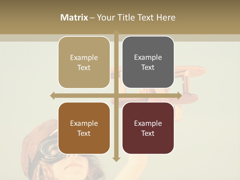 A Little Girl Holding A Toy Airplane In Her Hand PowerPoint Template