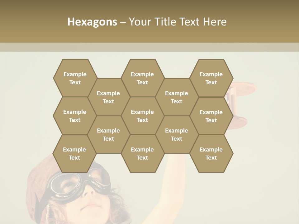 A Little Girl Holding A Toy Airplane In Her Hand PowerPoint Template