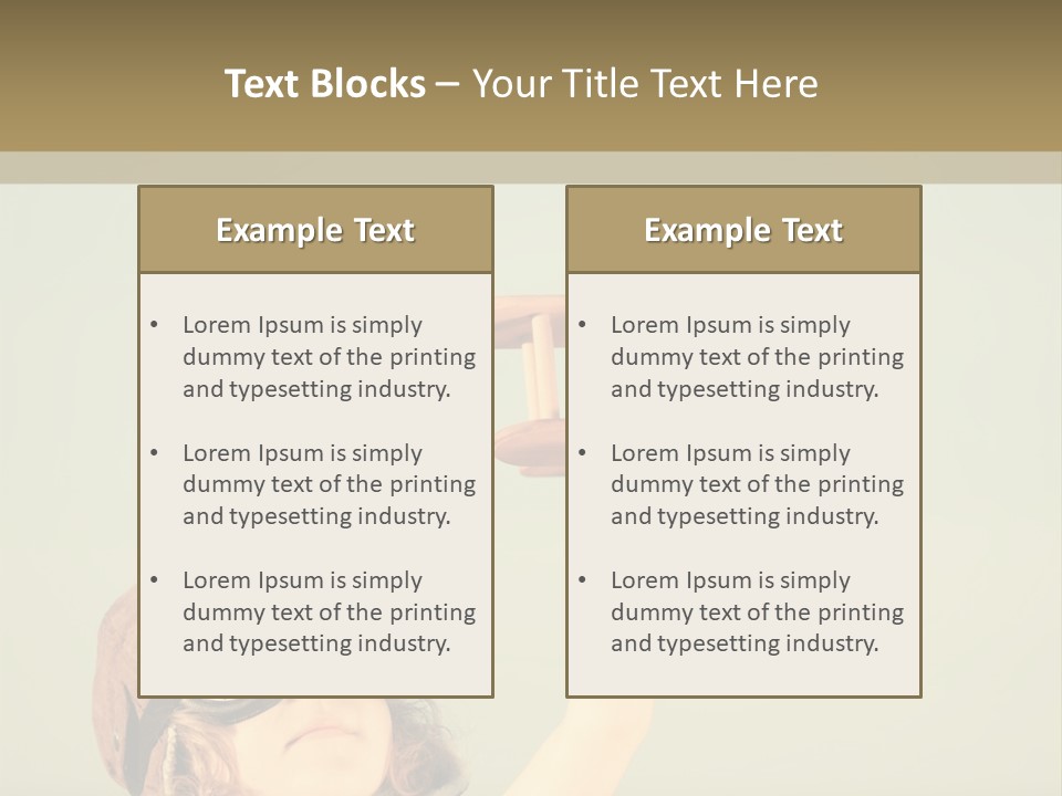 A Little Girl Holding A Toy Airplane In Her Hand PowerPoint Template