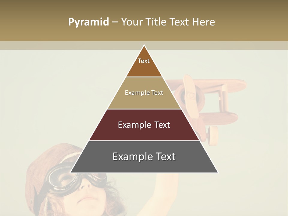 A Little Girl Holding A Toy Airplane In Her Hand PowerPoint Template