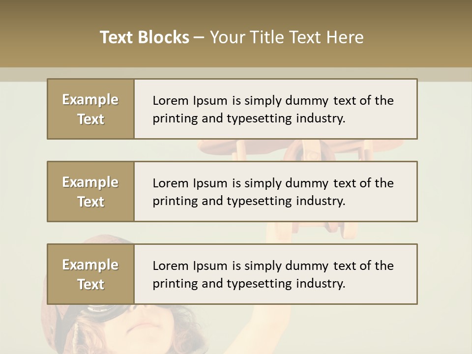 A Little Girl Holding A Toy Airplane In Her Hand PowerPoint Template