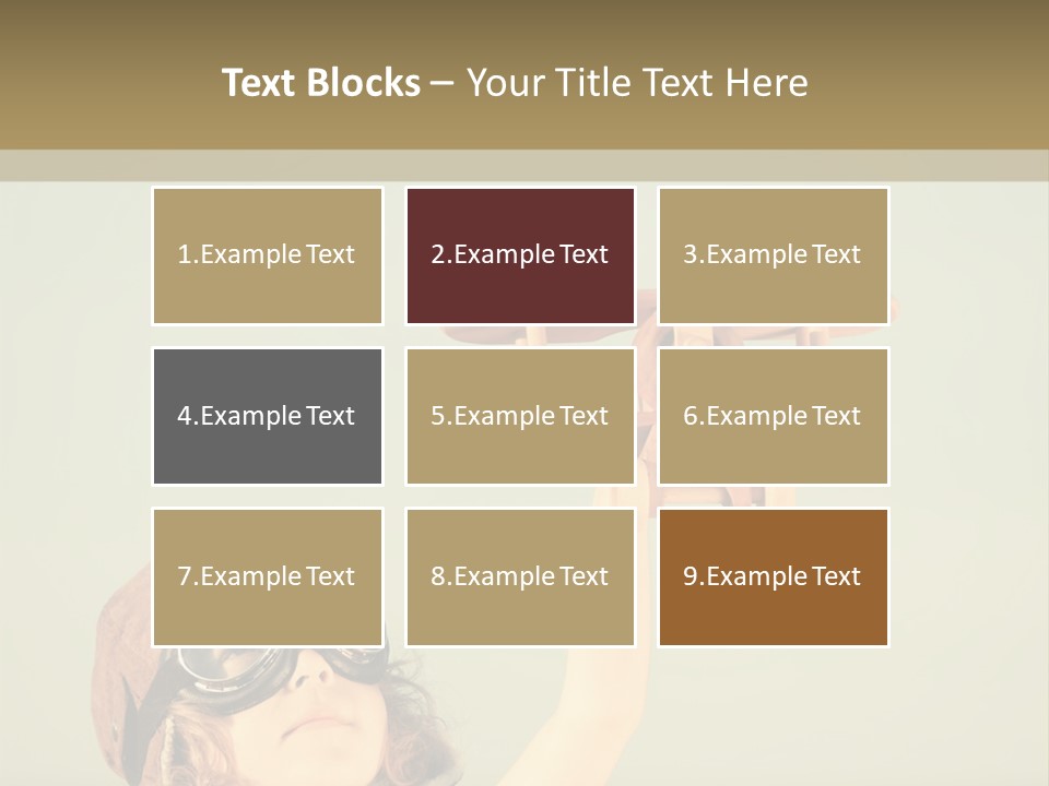 A Little Girl Holding A Toy Airplane In Her Hand PowerPoint Template