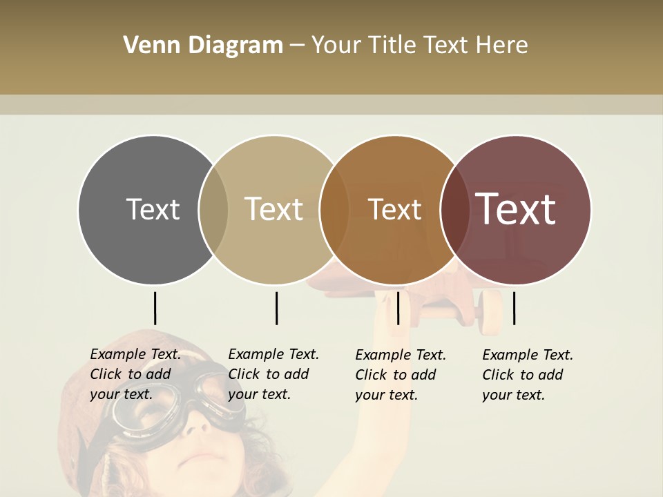 A Little Girl Holding A Toy Airplane In Her Hand PowerPoint Template