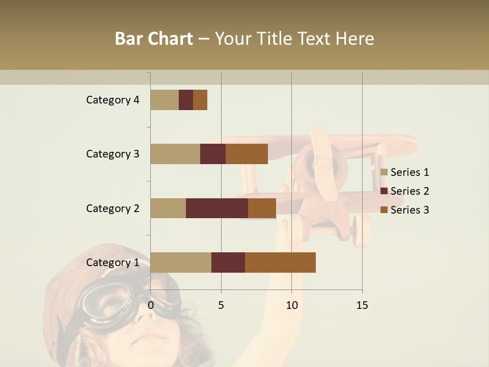 A Little Girl Holding A Toy Airplane In Her Hand PowerPoint Template