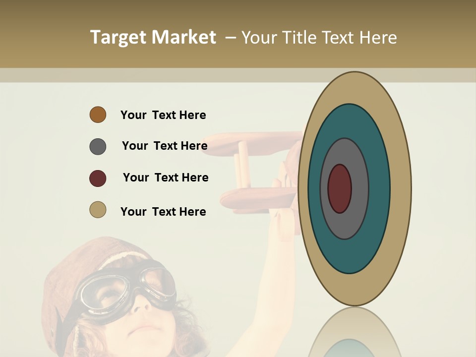 A Little Girl Holding A Toy Airplane In Her Hand PowerPoint Template