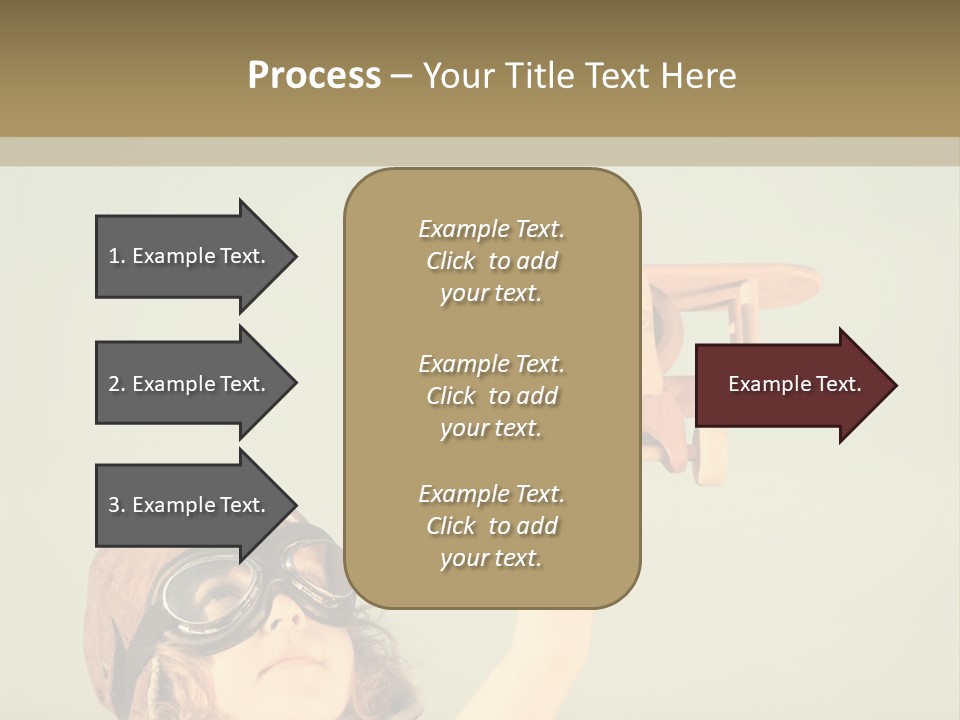 A Little Girl Holding A Toy Airplane In Her Hand PowerPoint Template
