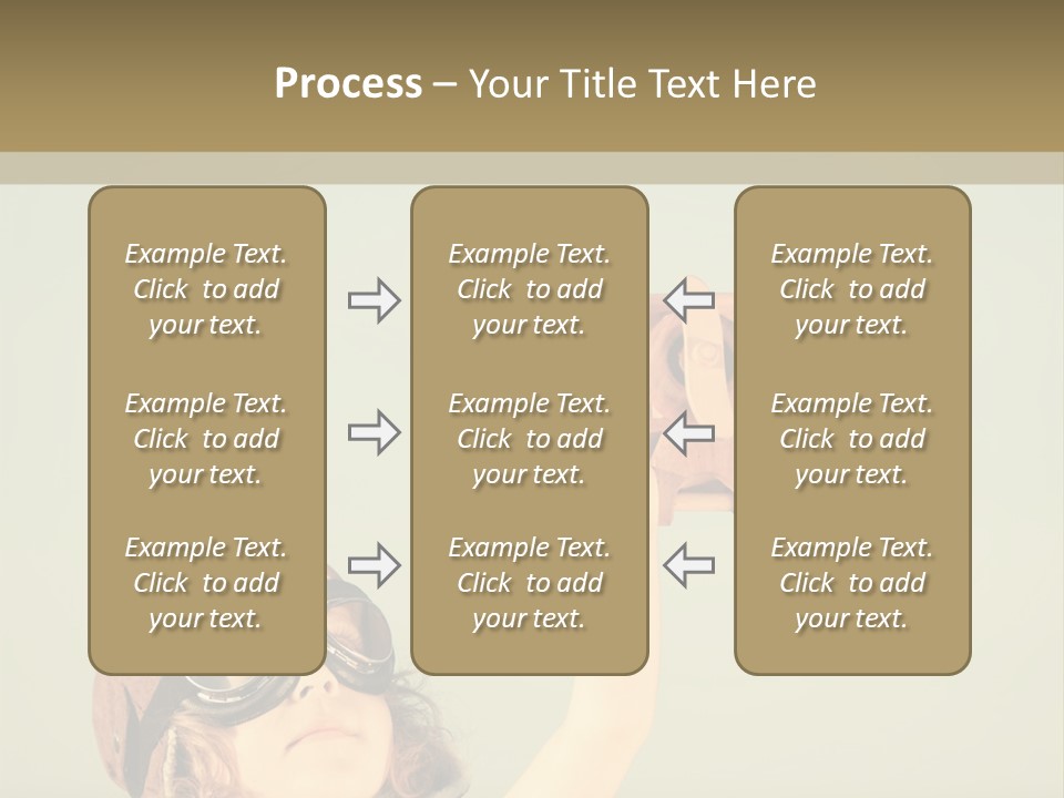 A Little Girl Holding A Toy Airplane In Her Hand PowerPoint Template