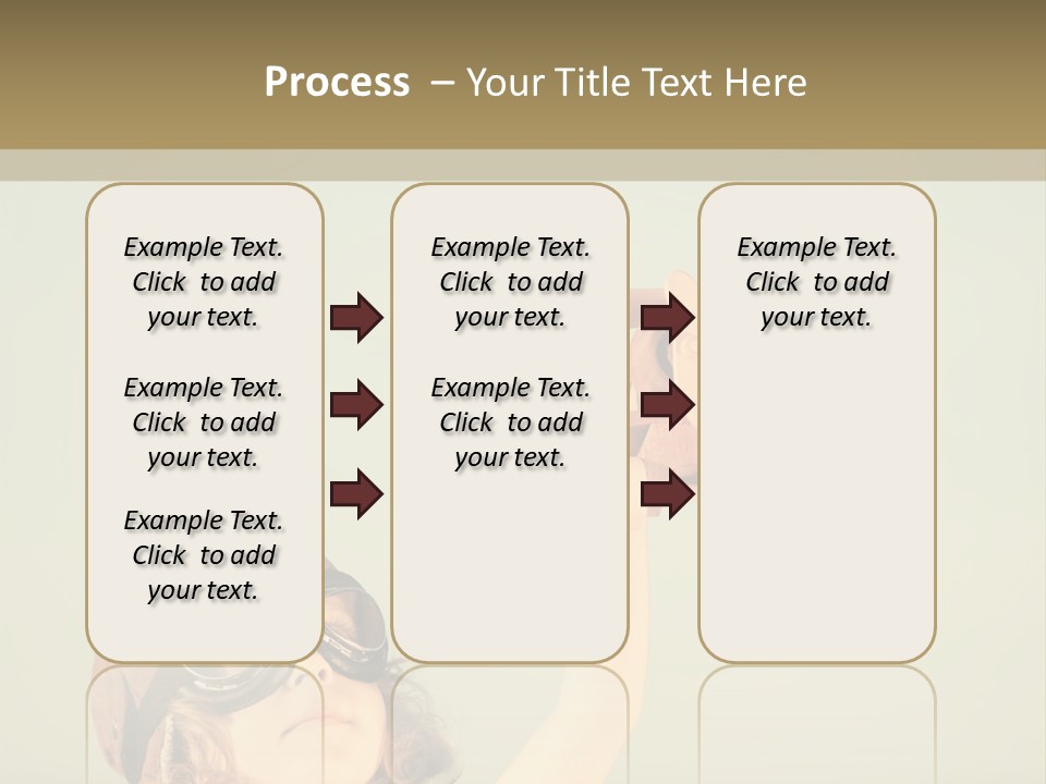 A Little Girl Holding A Toy Airplane In Her Hand PowerPoint Template