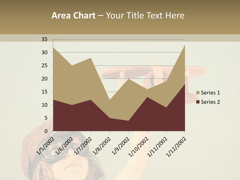 A Little Girl Holding A Toy Airplane In Her Hand PowerPoint Template
