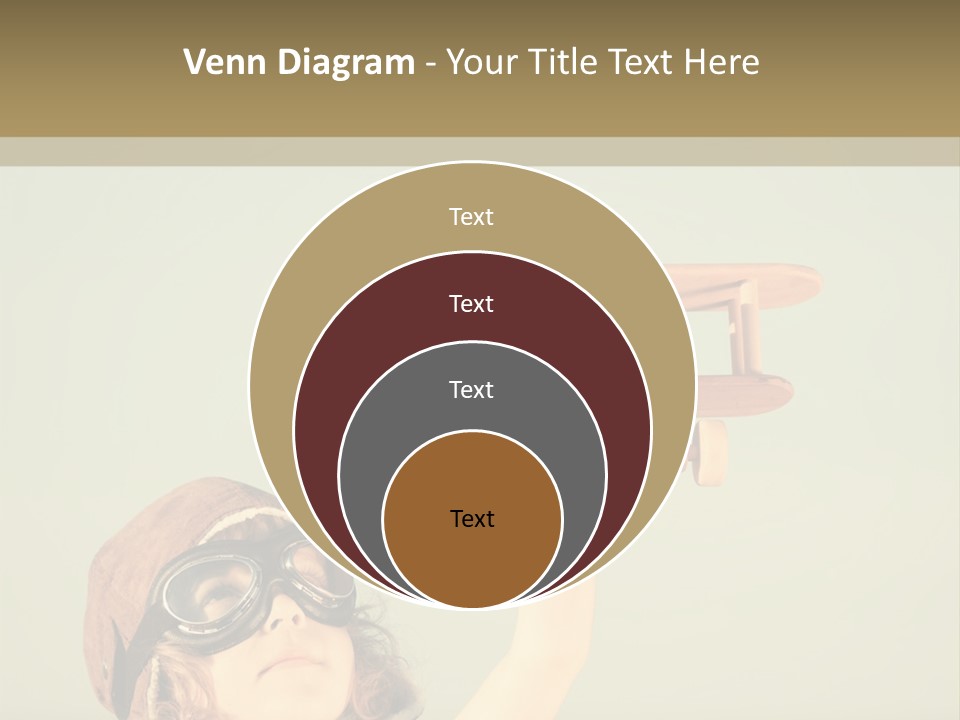 A Little Girl Holding A Toy Airplane In Her Hand PowerPoint Template