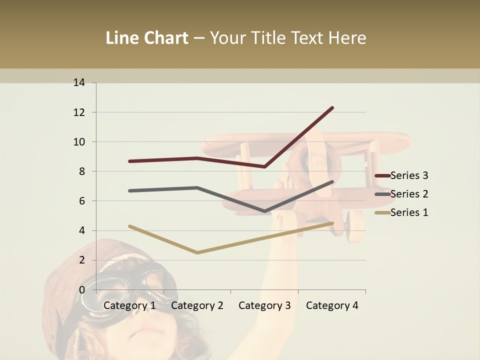 A Little Girl Holding A Toy Airplane In Her Hand PowerPoint Template