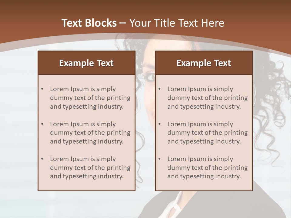 A Woman With A Headset Is Smiling For The Camera PowerPoint Template