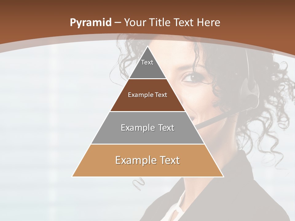 A Woman With A Headset Is Smiling For The Camera PowerPoint Template