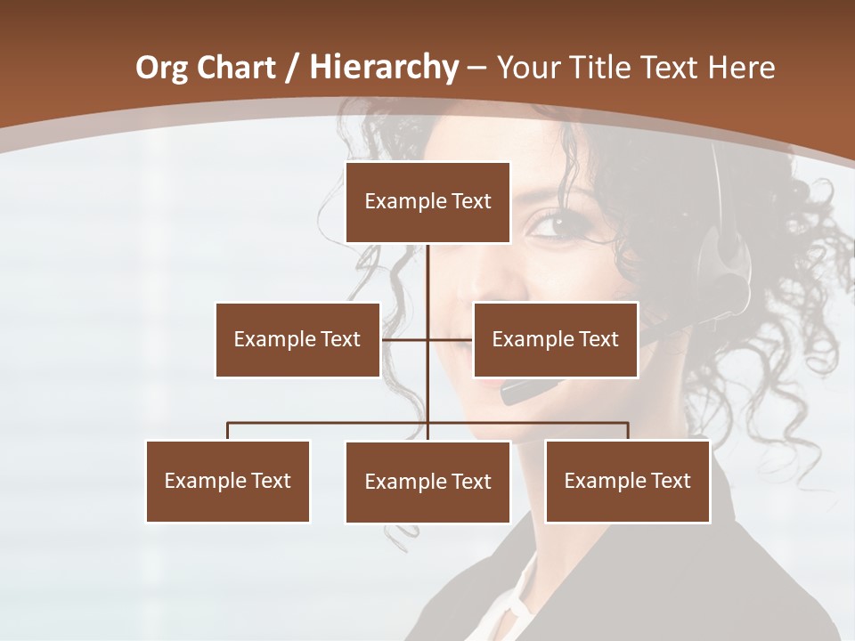 A Woman With A Headset Is Smiling For The Camera PowerPoint Template