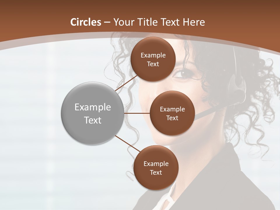 A Woman With A Headset Is Smiling For The Camera PowerPoint Template