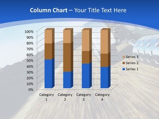 A Truck Driving Down A Road With A Blue Sky In The Background PowerPoint Template