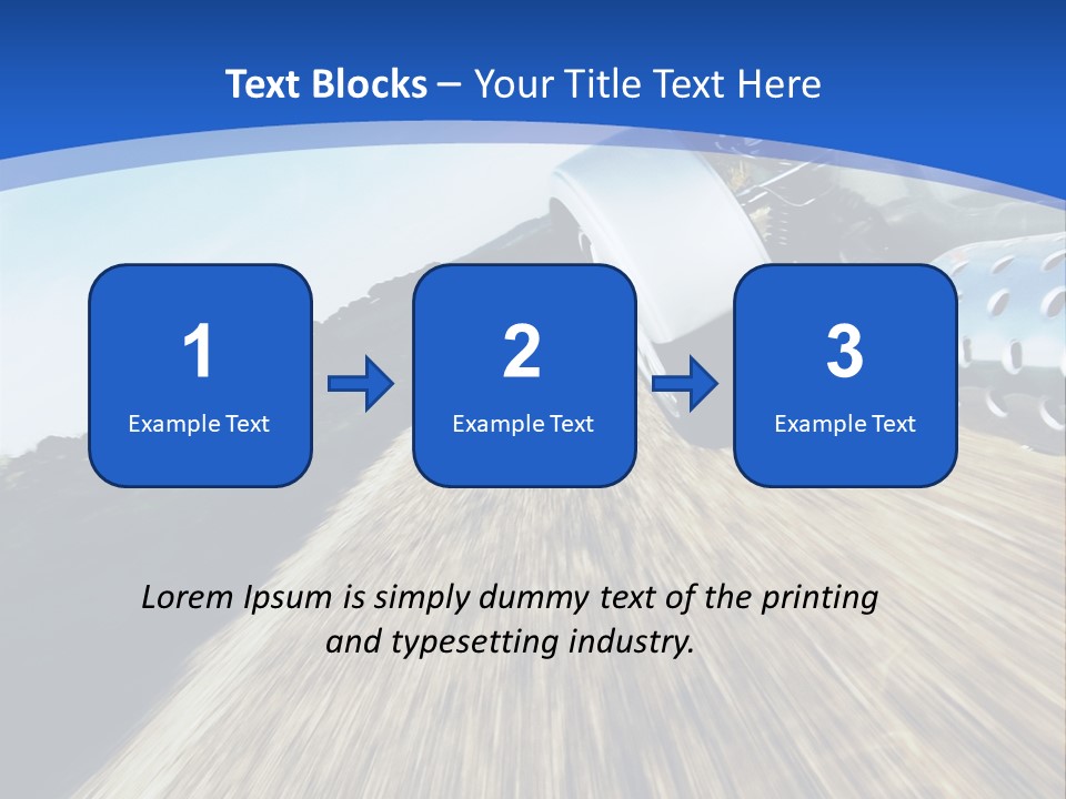 A Truck Driving Down A Road With A Blue Sky In The Background PowerPoint Template