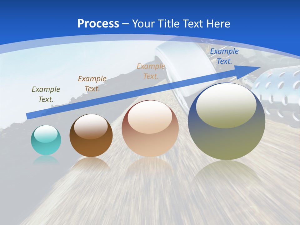 A Truck Driving Down A Road With A Blue Sky In The Background PowerPoint Template