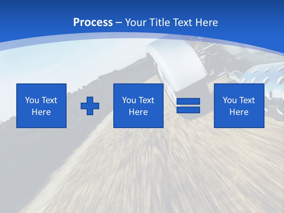 A Truck Driving Down A Road With A Blue Sky In The Background PowerPoint Template
