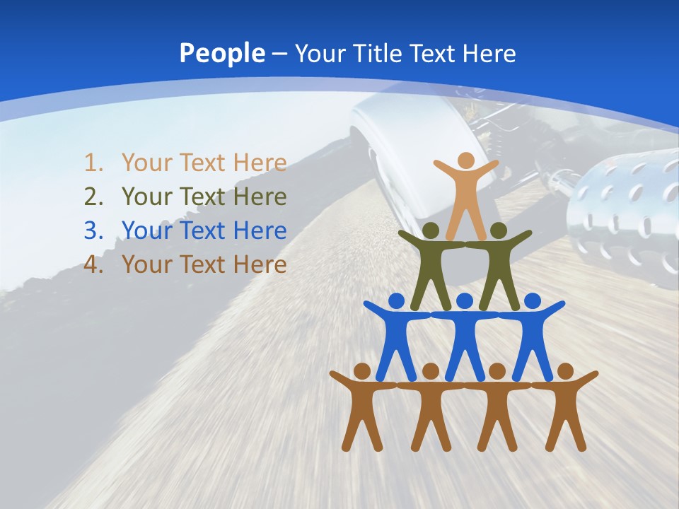 A Truck Driving Down A Road With A Blue Sky In The Background PowerPoint Template