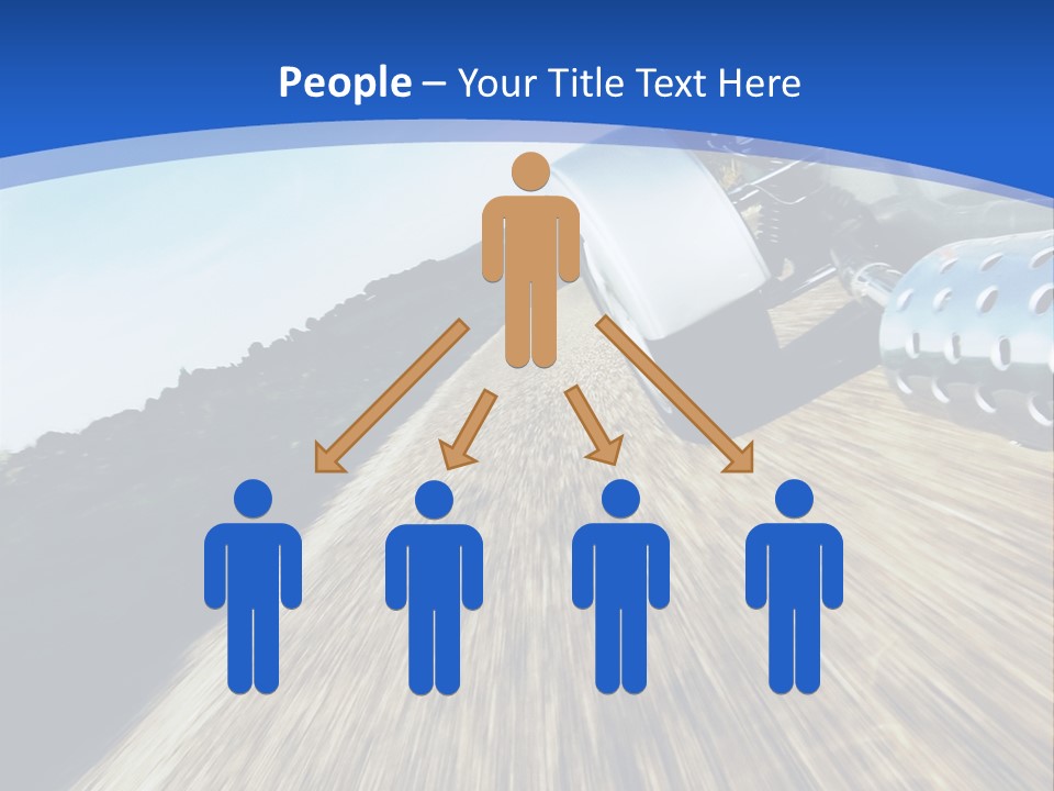 A Truck Driving Down A Road With A Blue Sky In The Background PowerPoint Template