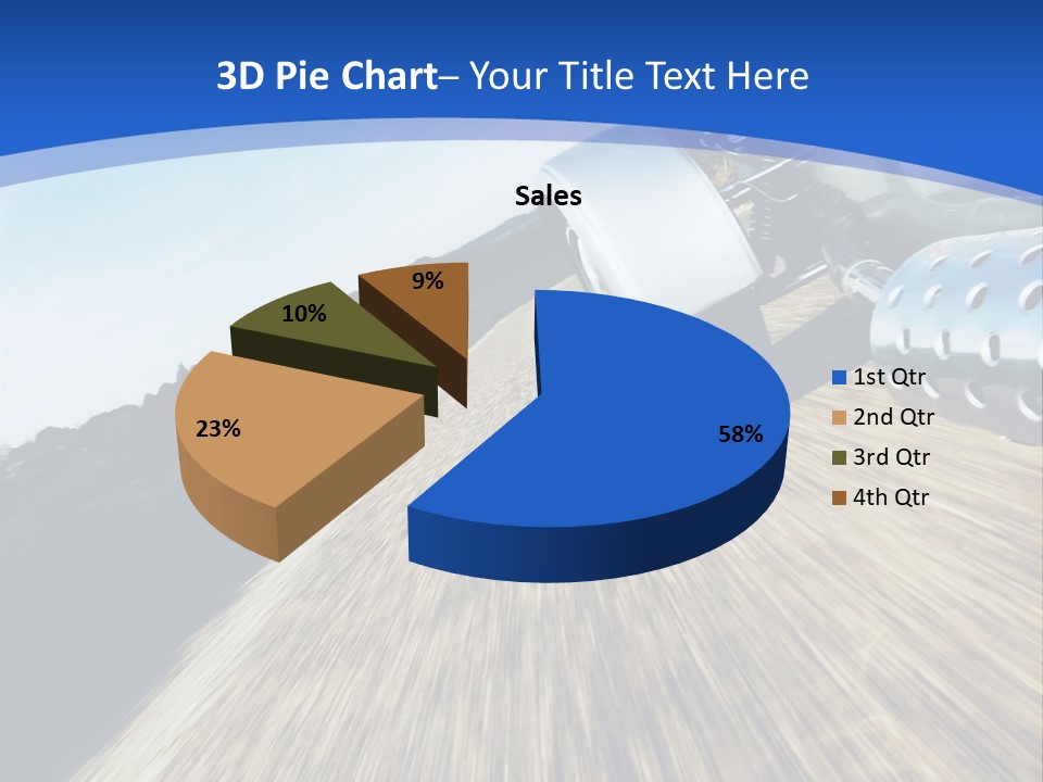 A Truck Driving Down A Road With A Blue Sky In The Background PowerPoint Template
