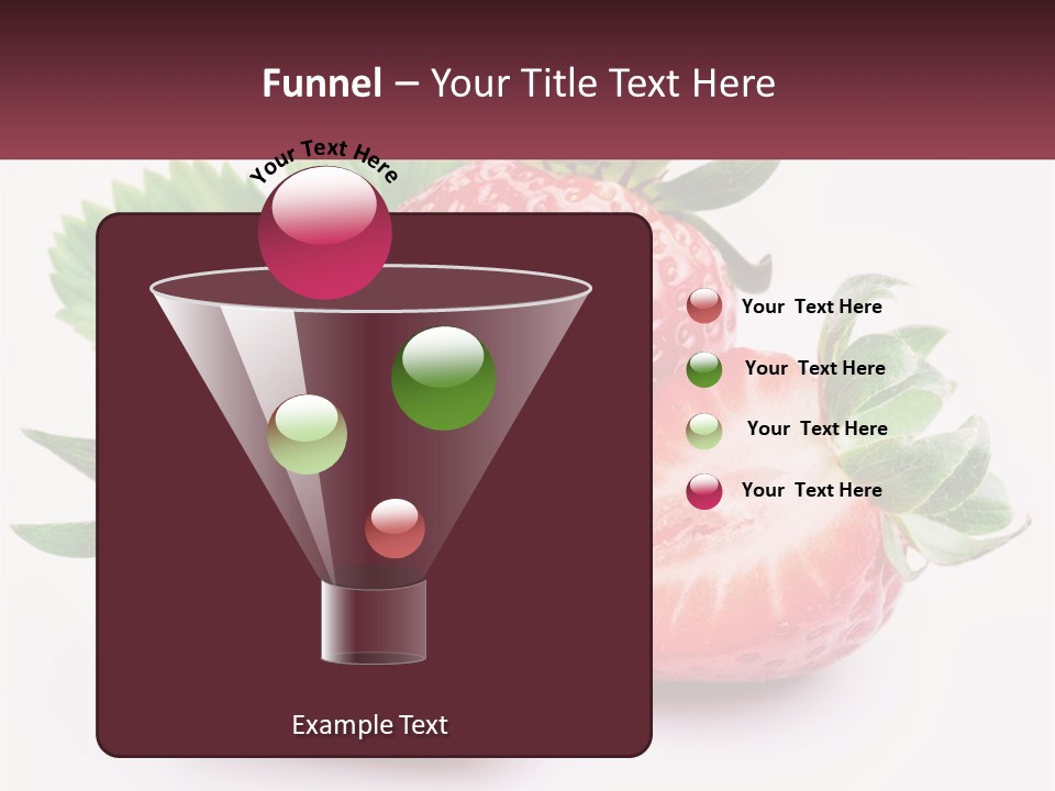 Two Strawberries With Leaves On A White Background PowerPoint Template