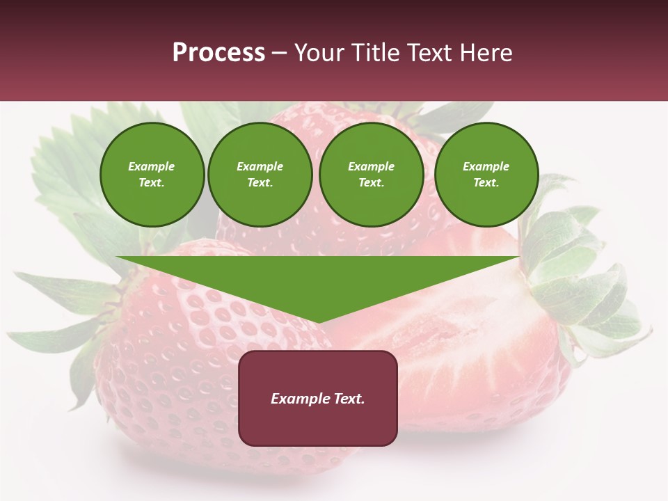 Two Strawberries With Leaves On A White Background PowerPoint Template